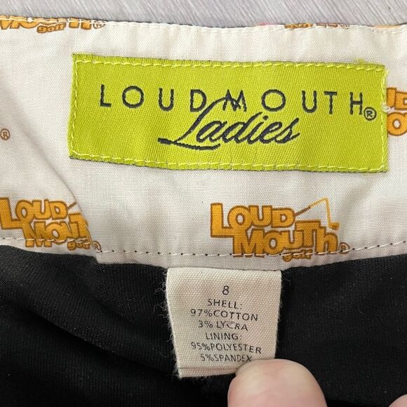 Loudmouth Black and Gold Paisley Mini Skirt/Skort - Picture 3 of 8